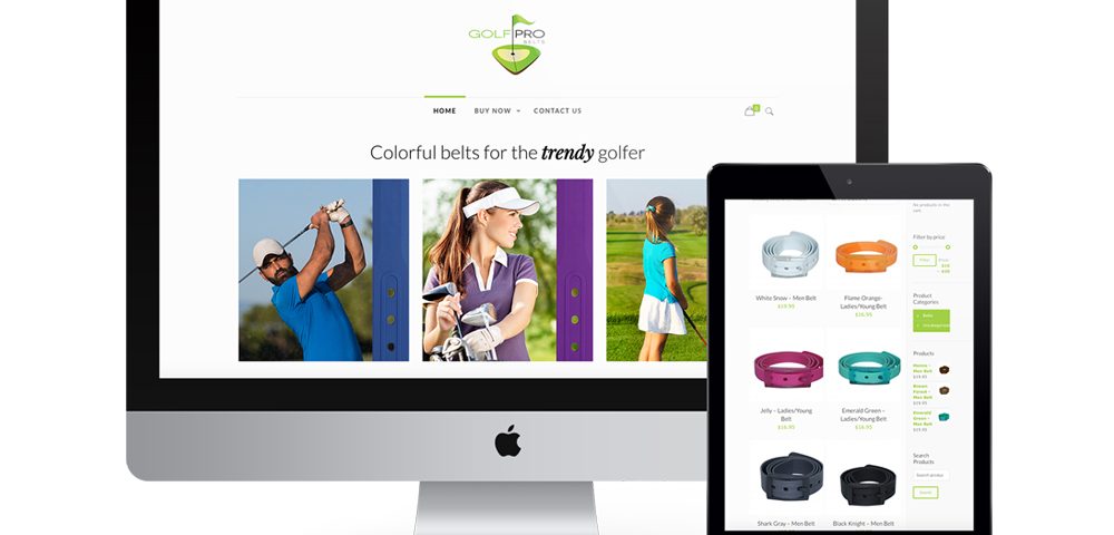 Golf Pro Belts | gpbelts.com | Custom Web Design